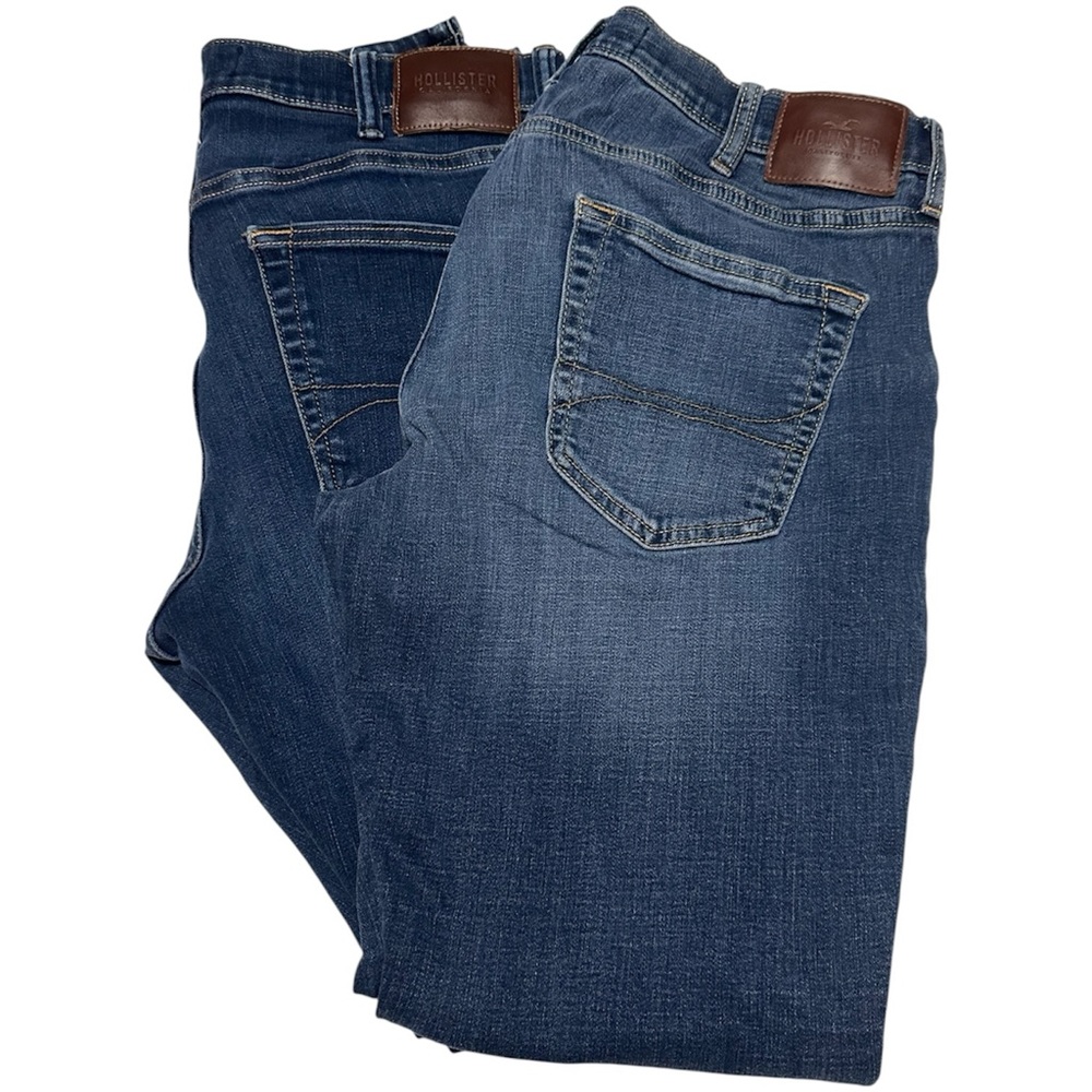 Hollister Men's Jeans Lot of 2 - Extreme Skinny Fit - 36X32 - Dark/Medium Wash